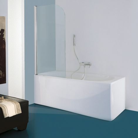 Siro - Box doccia per vasca con anta a battente L.75 cm