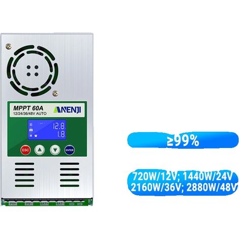 Solarladeregler, 60 A Ausgang, LCD-Bildschirm, ANJ-48V-60A (1/5)