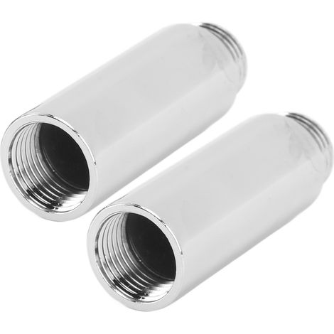 2 pièces rallonge de bras de douche en acier inoxydable chromé tuyau d'extension pour pommeau de douche salle de bain 6,1 cm/2,4 pouces (1/5)