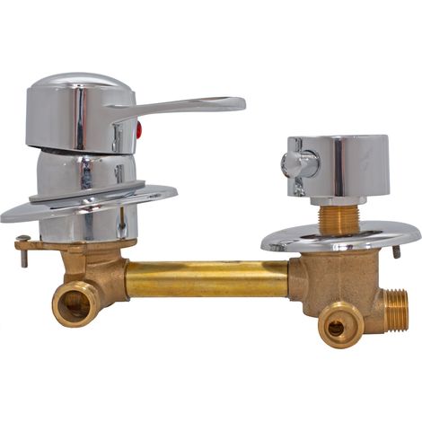 Ersatz-Armatur Einhebelmischer 3 fach Umschalter Dusche D38 12cm