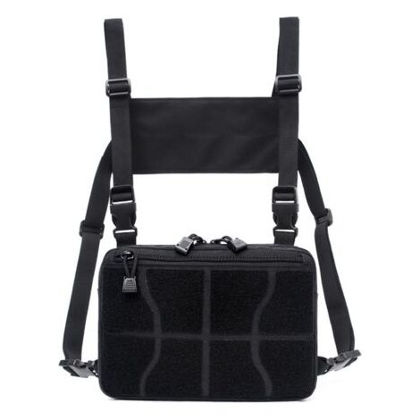PA Taktische Brusttasche, Brusttasche, Militärgeschirr, Brusttasche, Herren, Diebstahlsicherung, Brusttasche, taktisches Brust-Rig für Radio, Walkie-Talkie, Telefon (1/5)