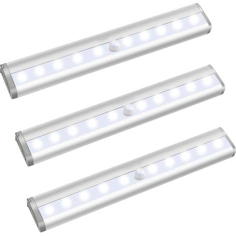Lampe de placard à détecteur de mouvement, 10 LED, fixation adhésive (1/3)