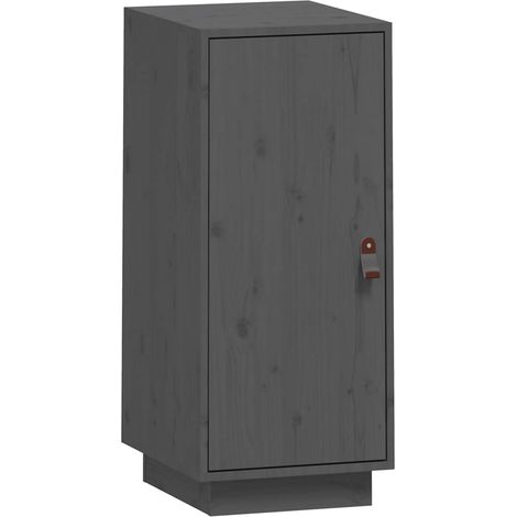 Maison Exclusive - Credenza Grigia 34x40x75 cm in Legno Massello di Pino