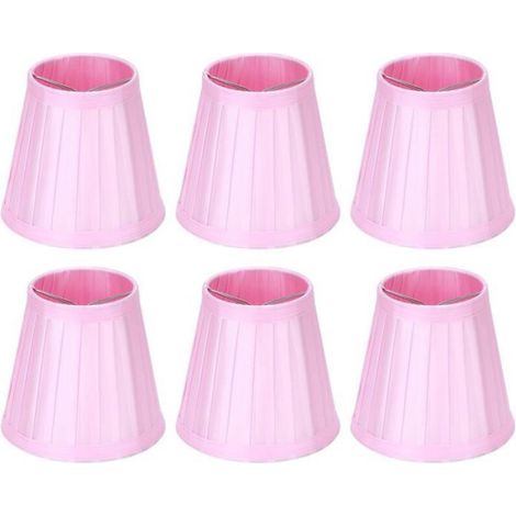 Abat-jour Tissu - Métal + Tissu - Compatible E14 - Pour Chambre Bureau Hôtel Studio - Lot De 6 (1/4)