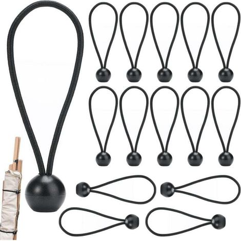 15 Pièces tendeur Elastique bache Piscine bâches et Sangles,tendeurs bache Piscine tendeur,Elastique bache remorque,Corde Elastique pour bache pour bache pour Pavillon, Bâche, Camping, Tente (1/4)