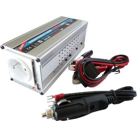 Automatischer 12V / 24V Konverter auf 220V - HTC TECHNIC - 350W mit USB-A Anschluss 0.5A