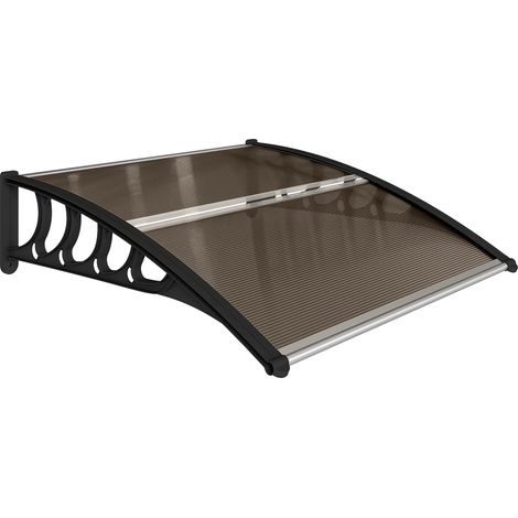 Canopée, Panneaux en polycarbonate, Protection contre les intempéries, Chocolat (1/2)