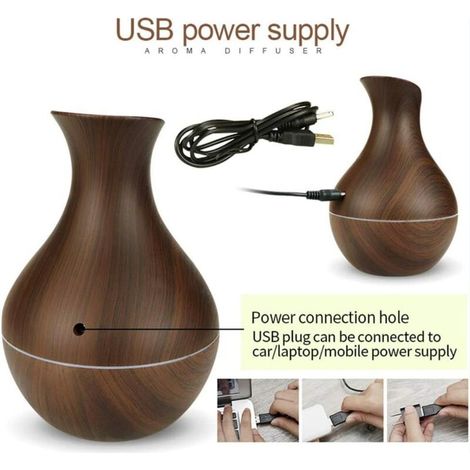 MOONSTARS Diffuseur d'Huiles Essentielles 130ml, USB Humidificateur Portable Purificateur d'air Electrique Ultrasonique Brume Parfum pour Spa, Massage, Yoga, Maison, Bureau, Chambre bébé (1/3)