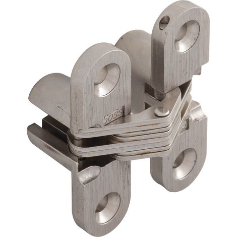 N.V.TOOLS LIMITED Soss Einlass-Scharnier 95,5x19 mm ÖW 180°, Zamak vernickelt