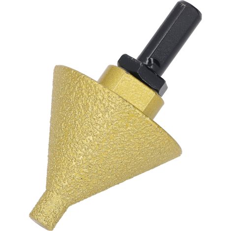 Foret diamanté chanfrein biseauté 50mm M10 pour agrandir trou, coupe et meulage carrelage marbre quartz granit céramique (1/5)