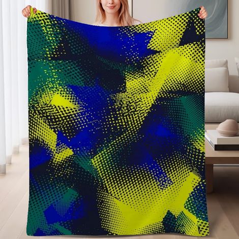 Couverture de lit en polaire, jeté doux et chaud de printemps, légère et luxueuse en microfibre de polyester, décoration intérieure, cadeau parfait pour lui elle,6080 pouces (1/4)