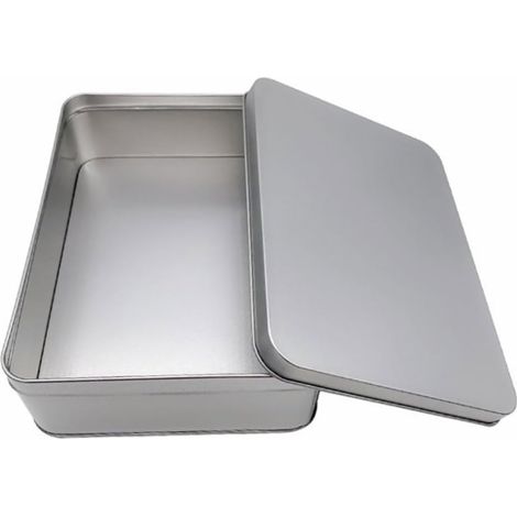Boîte en Acier pour Maison et Voiture Portable Argentée Serrure et Poignée, Petite Boîte de Rangement Sécurisée Design Intérieur à Grilles Amovibles (1/5)