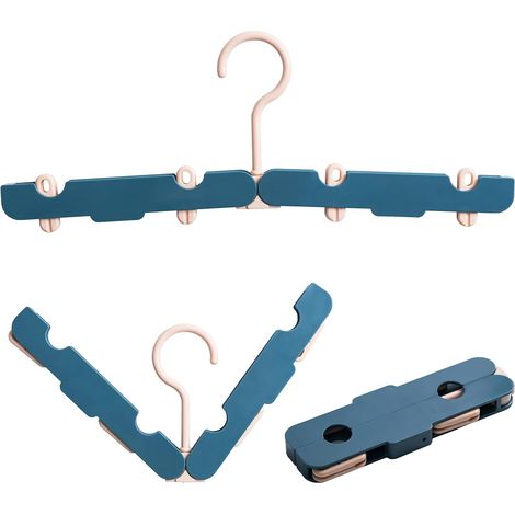 1pc Cintres pliables, cintres en plastique, cintres de voyage, cintres portables, cintres antidérapants peu encombrants, pour la maison, les voyages, le camping, la randonnée (1/2)