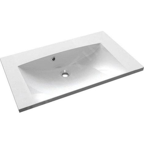 Sapho Maria - Lavabo 750x460 mm, sans trou pour robinet, blanc MA075-0 (1/4)