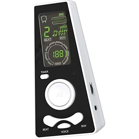 Métronome électronique numérique universel avec minuterie, réglage du volume et de la vitesse, alimentation par piles ou câble USB, pour guitare, piano, violon et batterie. Fonctionne sur piles ou câb