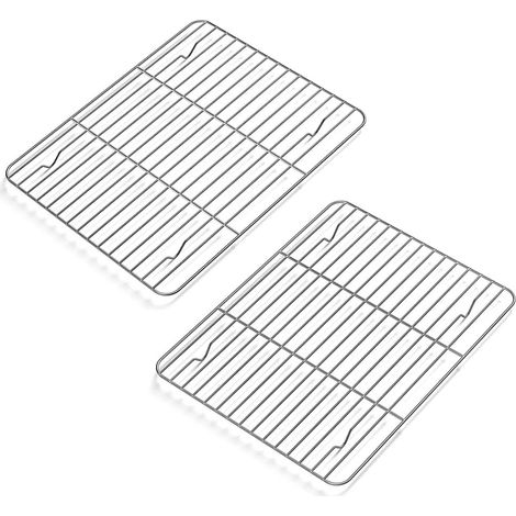 2er Set Backrost Edelstahl Backgitter Backauskühlgitter 30x23cm Kleinbackofengeeignet Spülmaschinengeeignet