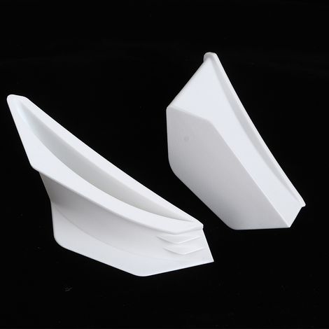 Motorrad-Aerodynamik-Winglets Spoilerflügel Universelles Modifikationszubehör Weiß (1/5)