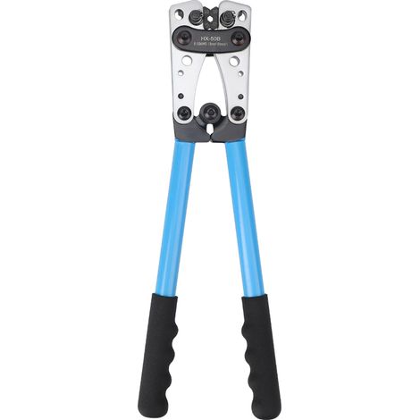 Pince à Sertir Professionnelle pour Cosses 10-1/0 AWG (6-50mm²) - - Outil de Crimpage Électrique à Cliquet Multifonction (1/5)