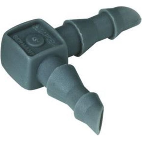 RACCORDO A L PER TUBO DA 3/16  PER MICROIRRIGAZIONE