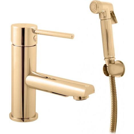 Mitigeur bidet SEINA avec douchette en laiton doré (1/5)