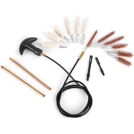 Ensemble de 19 brosses de nettoyage et de dragage de tuyaux en laiton, multifonctionnelles, légères et portables (GK28). (1/5)