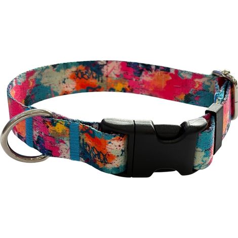 Collier pour chien 2 cm avec boucle réglable StreetArt - Taille M : 30-45 cm (1/4)