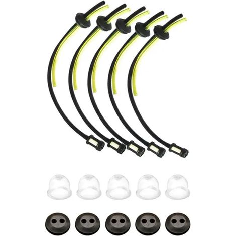 5 Ensembles Universel Filtre à Essence Joint Passe durite dans Durites d'essence de tondeuses Réservoir Filtre à Carburant Essence Debroussailleuse (1/5)
