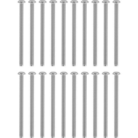 Lot de 50 vis à tête bombée six pans creux, acier zingué M4 pour instruments électroniques 2802-0004-0060 (1/5)