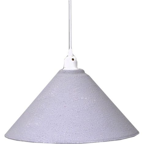 Lampadario metallo vintage bianco/grigio con attacco cmø38 (1/2)