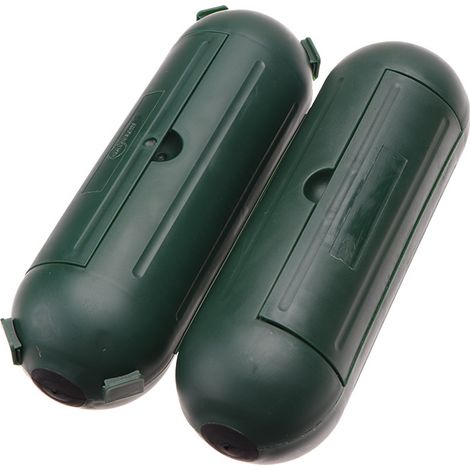 CSPARKV Set of 2 IP54 garden extension protection box - Green - 21x7x7cm