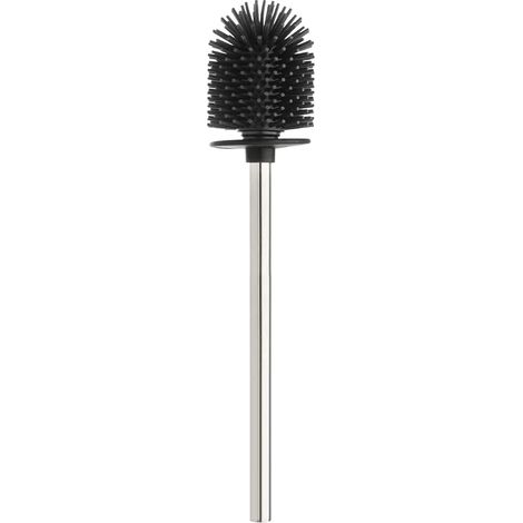Scopino di ricambio per wc con setole in silicone e manico acciaio cromo (1/5)