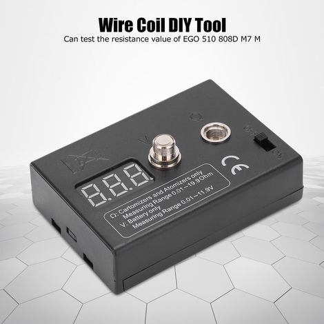 Resistenza OHM Misuratore Lettore di misurazione Tester bobina Filo Strumento fai da te per atomizzatore 3V 0,01-20Ω (1/5)