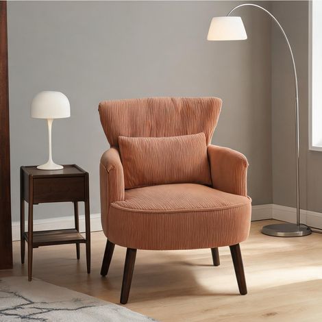 Canapé orange en polyester Kautschukholz 69,5 x 69 x 78 cm (1/5)