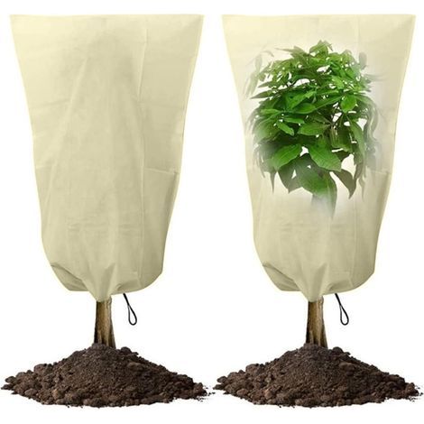 Pack de 2 Housses de Protection pour Plantes,100x80cm Hivernage Plante Exterieur,Housse D'hivernage pour Plantes en Pot,Housse Hivernage Plante,Sac de Protection pour Plantes,Plantes Housse D'hi (1/4)