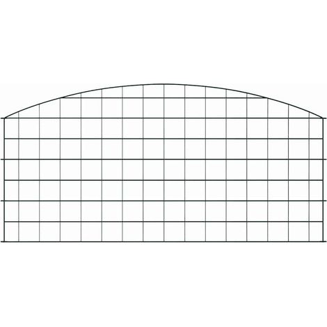 Maison Exclusive - Teichzaun Set 5 pcs Grün 100 x 50 cm Stahl
