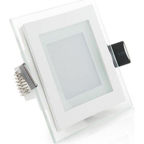 Spot LED encastrable carré 6 W, 600 lm, 6 000 °K, verre, 40 000 h [GR-MB02-6W-CW] (1/5)