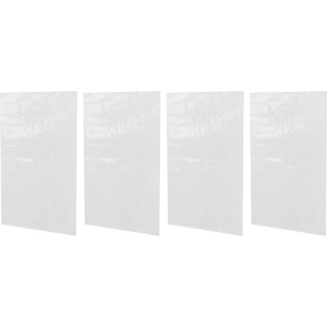 4 Autocollants d'Avertissement pour Vitres et Murs, Intérieur et Extérieur, 60x36.5cm, Messages en Anglais