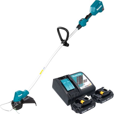 Makita DUR 189 RY2 Coupe-bordures sans fil 18 V 300 mm Brushless + 2x batterie 1,5 Ah + chargeur