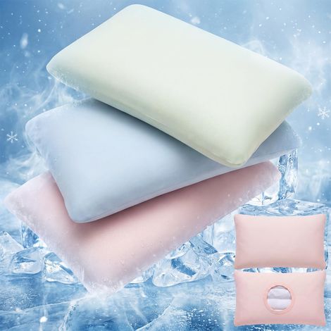 Ensemble de 3 taies d'oreiller rafraîchissantes en soie glacée – Antidérapantes, adaptées aux oreillers ergonomiques (1/5)