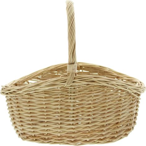 Panier à repasser, blanc naturel, osier blanc, petit (1/5)