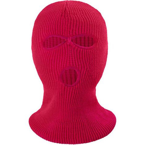 Bonnets thermiques de cyclisme anti-froid, protection du cou et tête respirante pour ski extérieur - Rose Rouge (1/5)