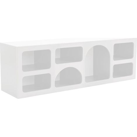 FIANA - Meuble TV 7 niches blanc