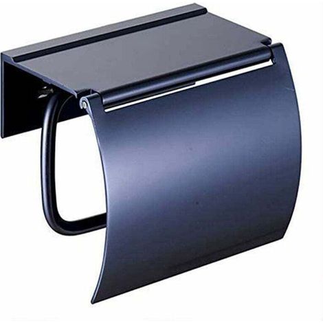 Porte-papier hygiénique pour salle de bain, Boîte à papier hygiénique à l'extérieur Porte-serviettes en papier hygiénique Porte-rouleau de papier de poinçonnage en aluminium-Fei Yu