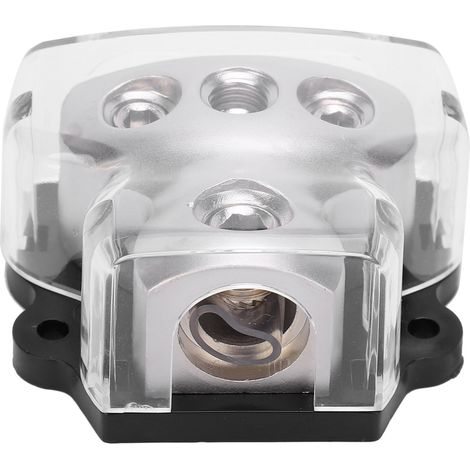 Porte-fusible en alliage de zinc, bloc répartiteur de câbles d'alimentation/de masse pour autoradio, 1 entrée, 3 sorties (1/5)