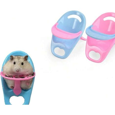 2 chaises d'alimentation pour hamsters - Siège distributeur de nourriture pour petits animaux : hamsters, cobayes, lapins