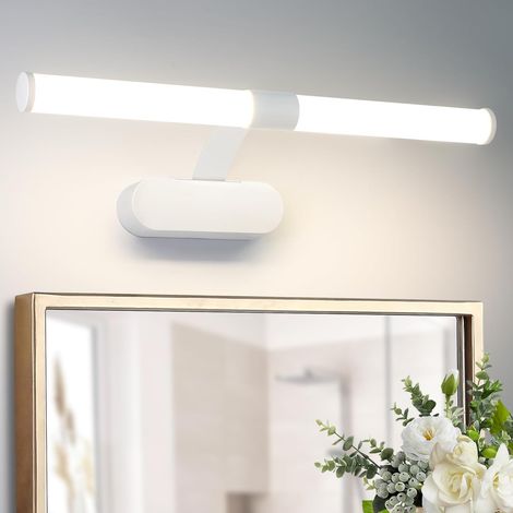 GBLY Lámpara de espejo LED, lámpara de armario, aplique de baño, luz blanca neutra 4000 Kelvin, 6W, impermeable IP44, ancho 400mm