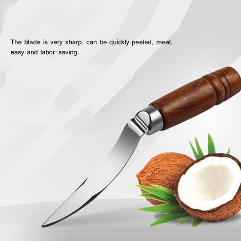 Ouvre-noix de coco en acier inoxydable, couteau ouvre-coquilles, extracteur de fruits, légumes et viande, outils de cuisine (1/5)