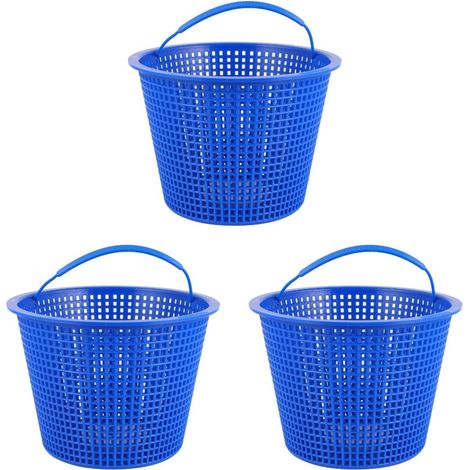 Lot 3 Panier Skimmer Piscine 18 x 13 cm - Panier de Filtration Filtre de Pompe pour Ecumoire, Accessoire de Nettoyage Bassin avec Anse Anti-Débris, Idéal Feuilles et Petits Déchets (1/5)