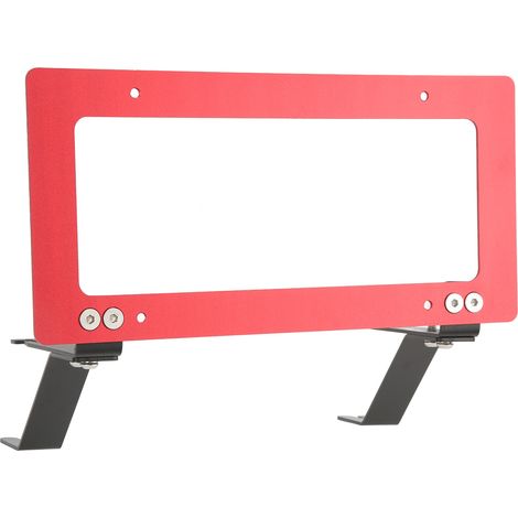 Kit de support de plaque d'immatriculation en alliage d'aluminium de remplacement pour Tesla Model 3 2017-2022 (rouge) (1/5)