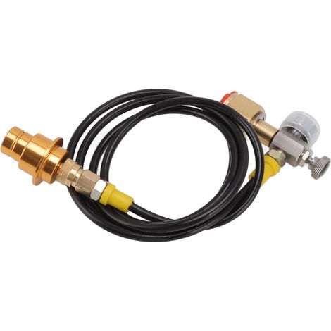 Tuyau adaptateur de 1,5 m pour machine à soda CGA320 avec adaptateur doré, tuyau de connexion directe pour machine à soda DUO (1/5)